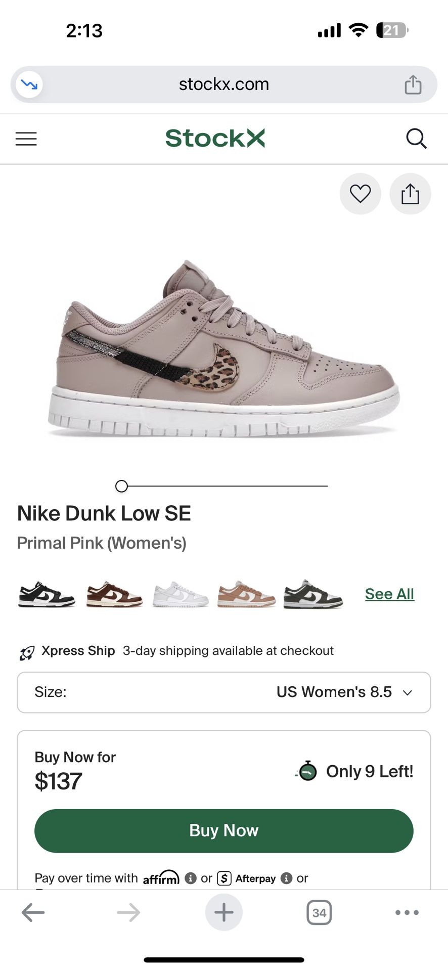 Women Nike Dunks 8.5