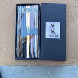 Kufah Chopsticks, Five Sets, New In Box