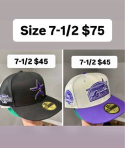 Astros fitted hats 7-1/2