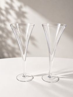 Martini Glasses Pair 9-Inch Clear Stemware