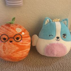 Tangerine and Princess Corgi Squsihmallow