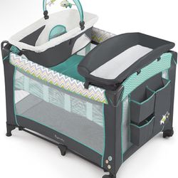 Ingenuity Smart and Simple Packable Portable Playard with Changing Table