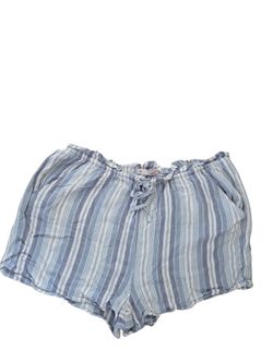 SO blue/white stripe high rise soft shortie shorts, L. EUC.