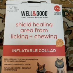 Inflatable Collar For Pets Locking + Chewing Size XXS for Dogs And Cats Brand New 