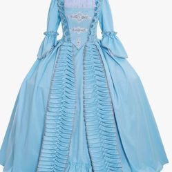 Women's Queen Marie Antoinette Rococo Ball Gown Gothic Victorian Bridgerton Dress Halloween Costume Cosplay