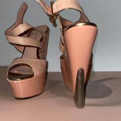 Wedge Pink With Gold 