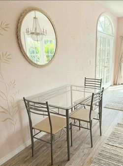 Glass table w/ 4 chairs