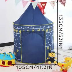 Night Sky Design Children's Play House Tent, Cute Castle for Little Boy's and Girls