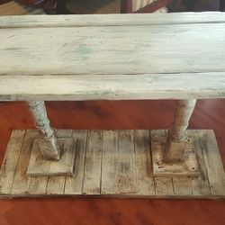 47 x 18 x 31 rustic farmhouse console table. Hand made ,new.
