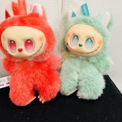 Hot Pink And Green Monster Plushies 