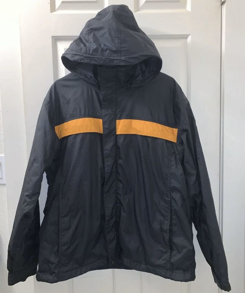 Burton Access womens black orange snowboard jacket Large Great Condition