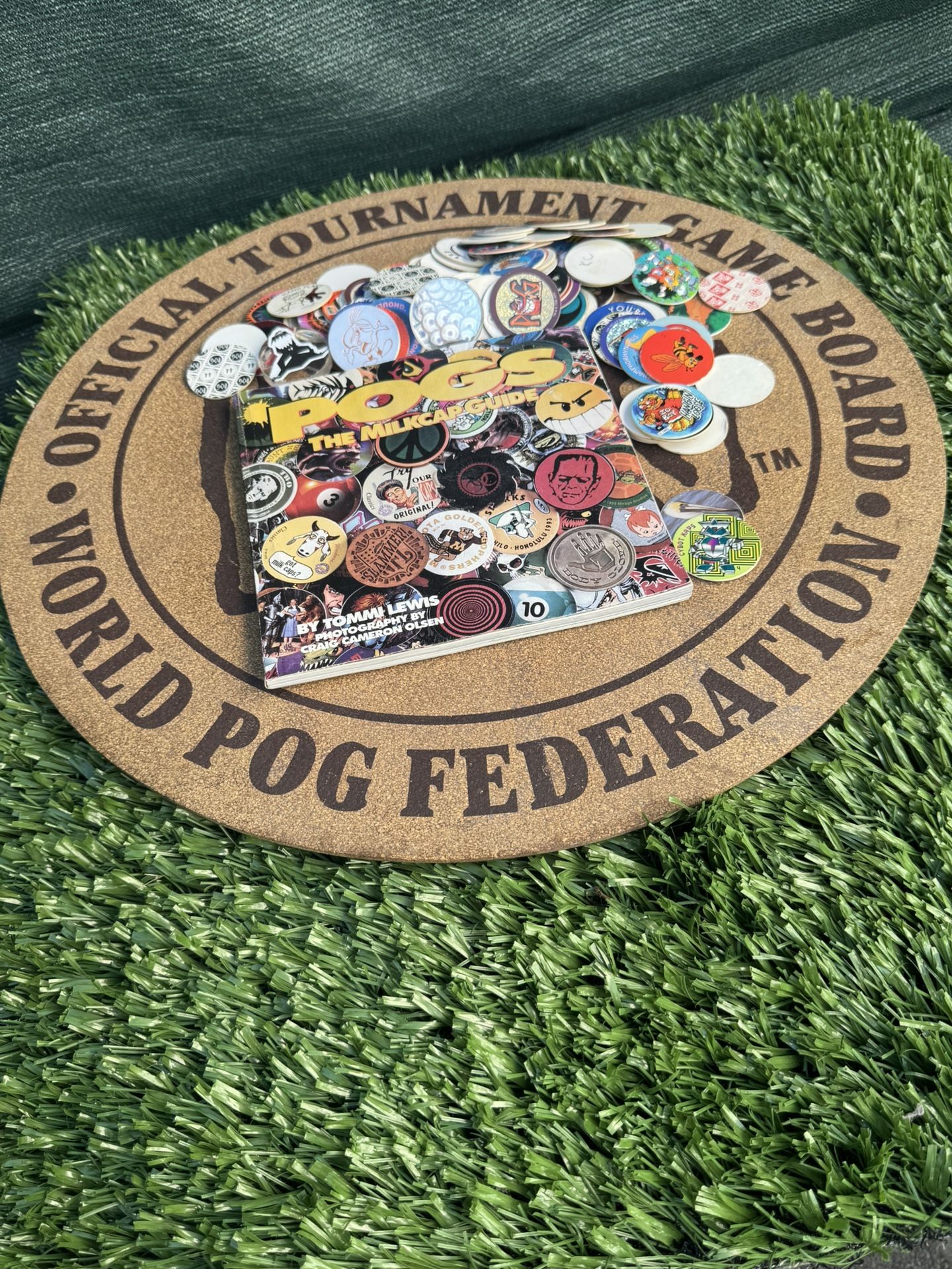 Vintage Official POGS Game Board With Additional Pogs Available)