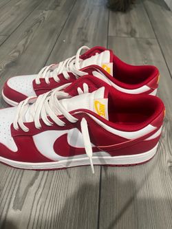 Red and white dunks