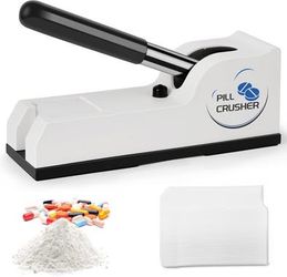 Crusher, Medical Grade,+ 100 Pcs Crusher Pouches, Crusher Fine Powder,Pill Crusher for Elderly