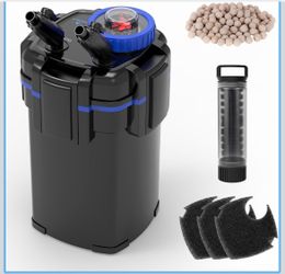 317GPH Canister Filter, Ultra-Quiet Prefilter External Aquarium Canister & 3-Stage Filtration