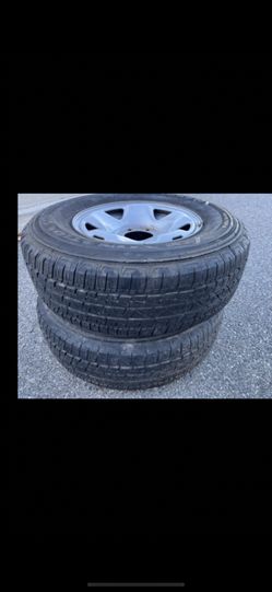 2 — 245/75r16 6x5.5 6x139.7 Stock Tacoma 4runner Tundra Yukon Tahoe Wheels Rims Good 80% Treads Tires!!!!