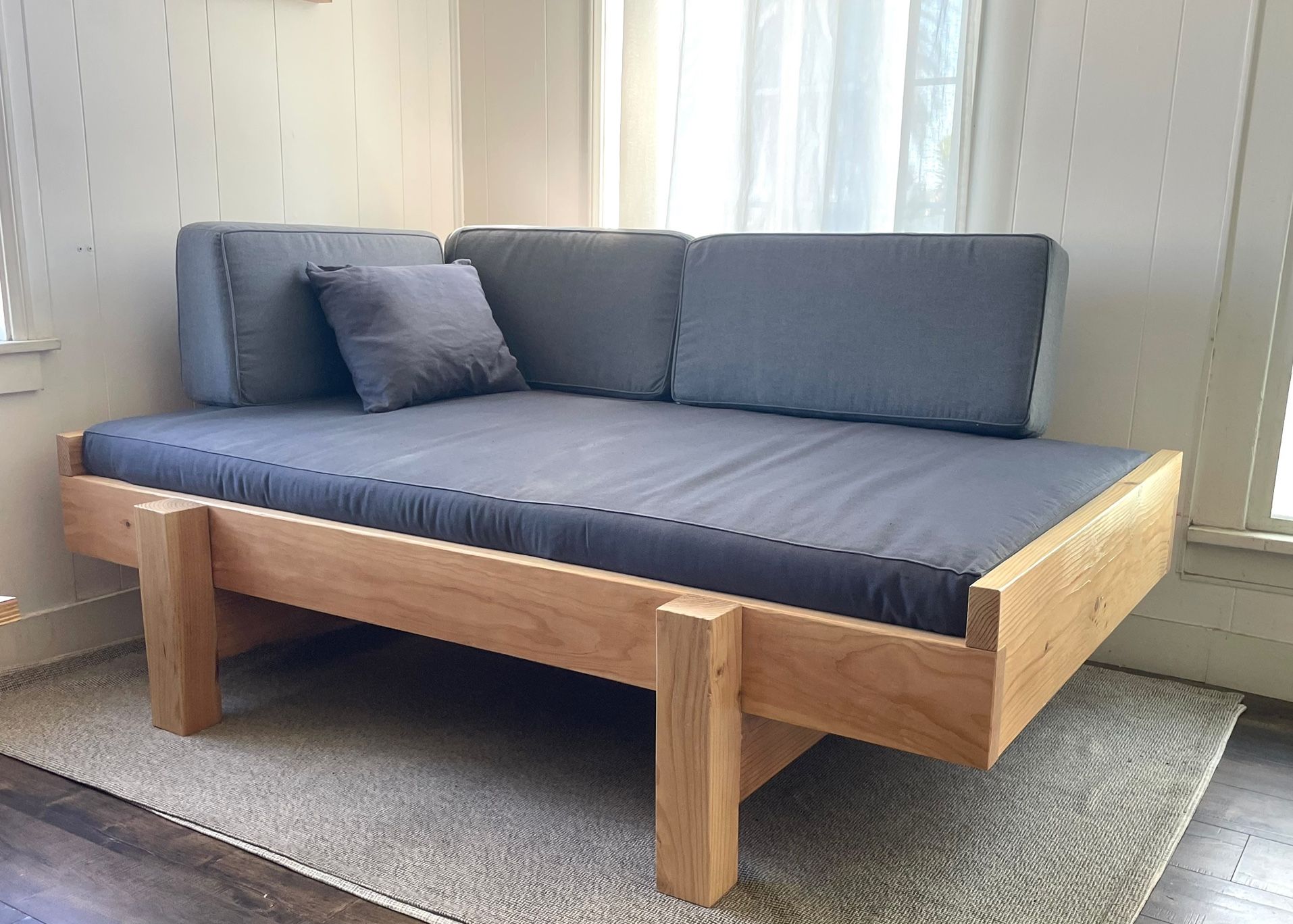 MCM  Mid century Inspired Daybed Solid Wood Couch 