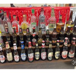 Liquor shelving bottles not included