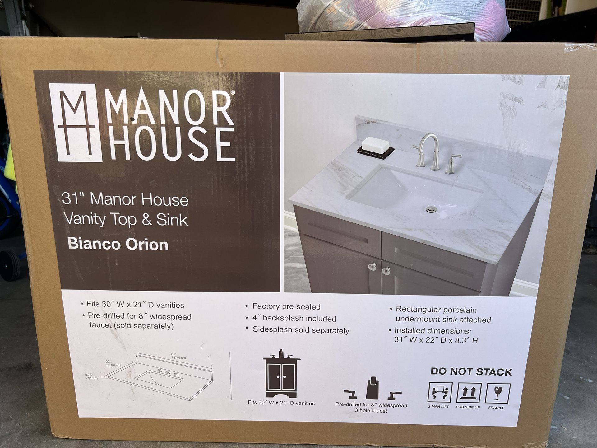 New 31” Vanity Top & Sink Set.