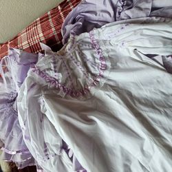 Lilac And White Folkloric DRESS