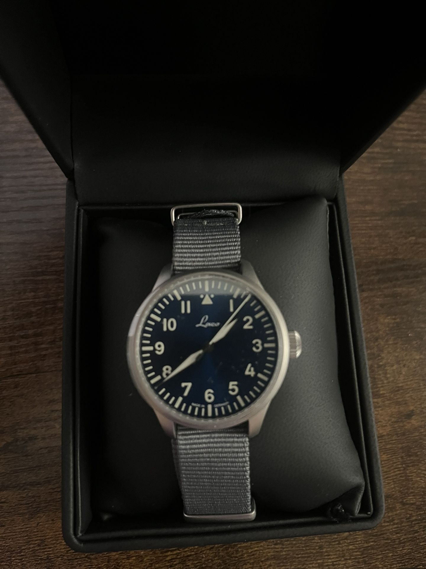 Laco Automatic Pilots Watch And Leather Watch Case