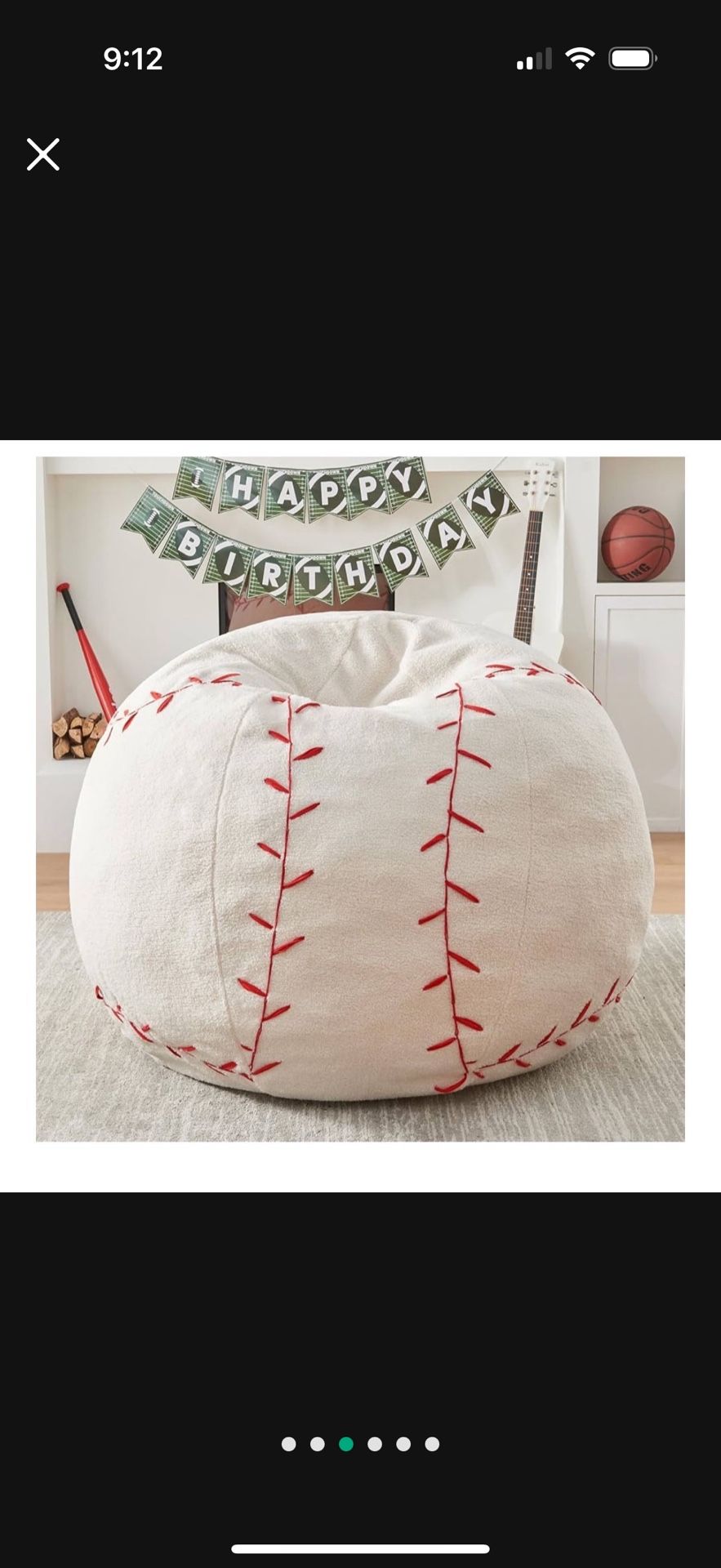 *NEW* Baseball Bean Bag Chair ⚾️