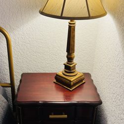 Nightstand with Lamp