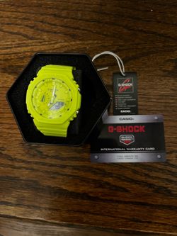 Casio G-Shock GA-2100-9A9 CasiOak Neon Yellow Green New w/ Tags