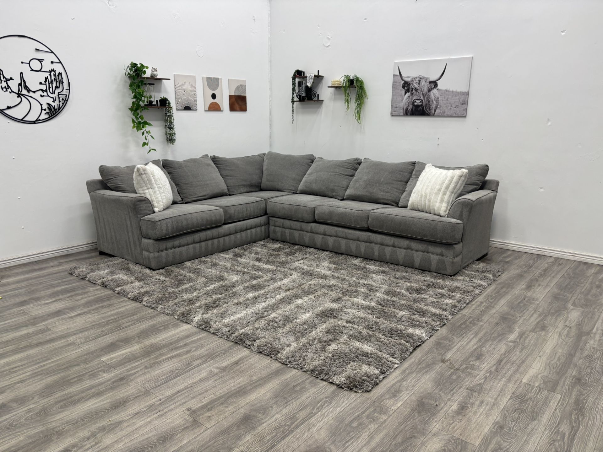 Grey Sectional Couch - Free Delivery