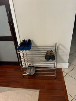 New Stainless Steel Expandable Shoe Rack (12 pairs )