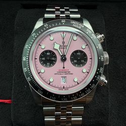 Tudor flamingo pink watch 2025 unworn full set