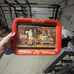 Vintage Coca  Cola Car Tray 