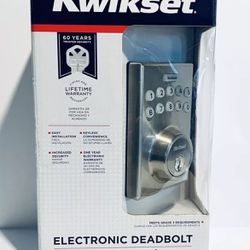 Kwikset 92640-001 Electronic Keypad Single Cylinder Deadbolt Satin Nickel 264