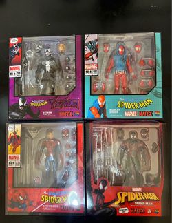 MAFEX Spider-Man Collection | Venom • Miles Morales • Scarlet Spider • Spider-Man | Like New 🔥