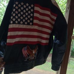 2001 CARIBOU USA LEATHER JACKET. 