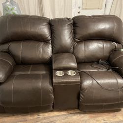Electric “leather” Love Seat Recliner