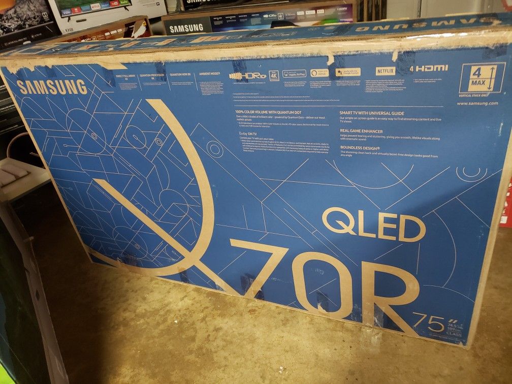 Tv Samsung 75", 4k, Q70R, Dynamic Cristal Color, HDR, Excellent