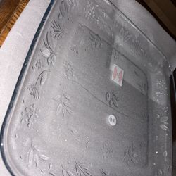 Pink House Glass Plate 