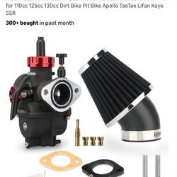 NIBBI PE22 Carburetor Kit, 22mm 110cc 125cc 130cc Dirt Bike Pit Apollo TaoTao