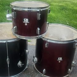 Two CB Drums SP Series Student Model drums and one borg drum 