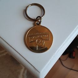 Gold Coin Keychain 