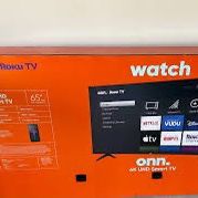65 Inch Onn 4K Roku Smart Tv NEW !!!