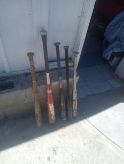 Lot of 5 Used Baseball Bats