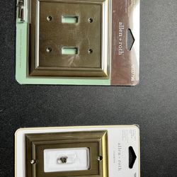 2 wall plates antique brass (new)