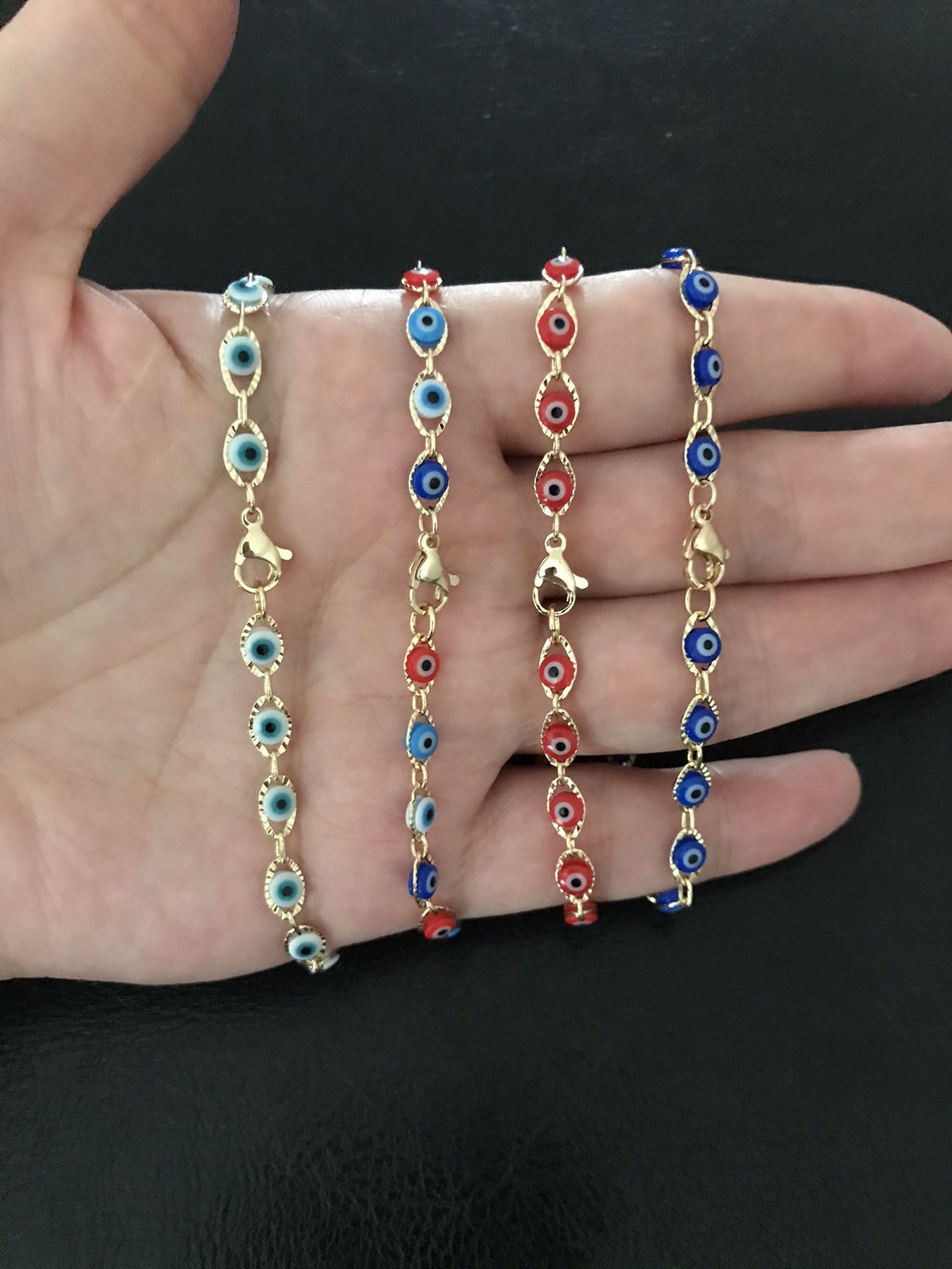 Gold Plated Evil eyes👁️ Anklet（$9 each）