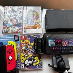 Nintendo Switch OLED W Games And extras