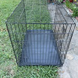 Extra Large  Folding Metal Dog Crate W/ Double Door 