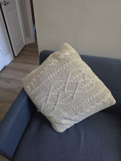 Cream Cable Knit Cuddle Pillow