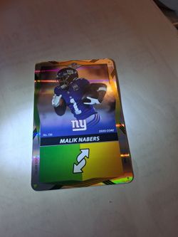 2025 Malik Nabers NFL Card Foil Holo, Dual Color, Mattel Card # 136