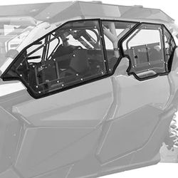 KEMIMOTO X3 MAX Hard Upper Doors, Solid Aluminum Weather Protection Clear PC Vented Window Cab Enclosure Side Windshield, Compatible with Can-Am Maver